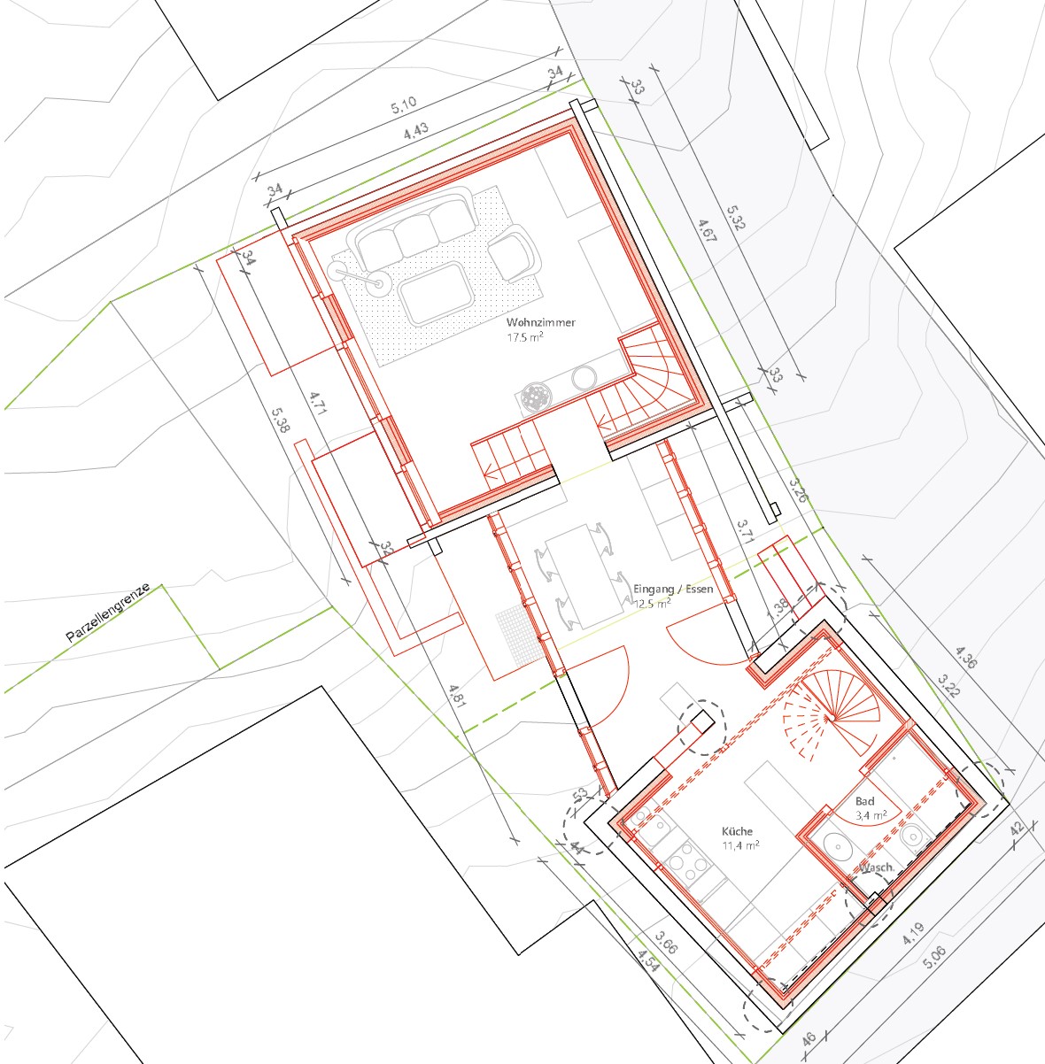 rohe halde grundriss eg